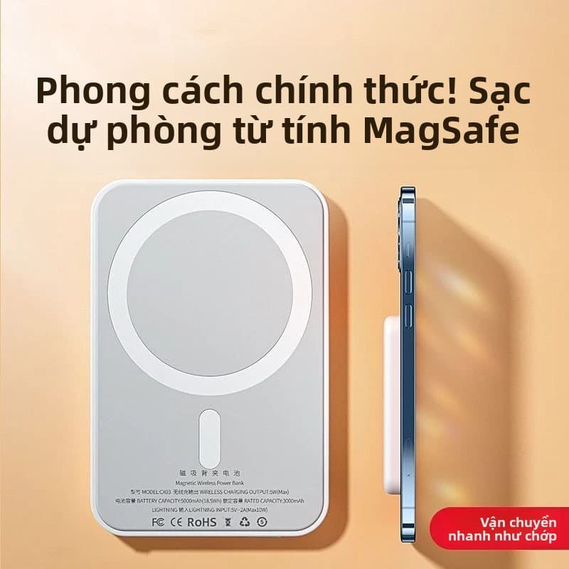 Magsafe Sạc Từ Kho Báu Dung Tích Lớn Nhỏ Di Động Sạc Không Dây Kho Báu Tùy Chỉnh ogo Power Bank