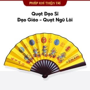 Quạt Đạo Sĩ - Đạo Giáo - Quạt Ngũ Lôi Tam Thanh Đạo Tổ